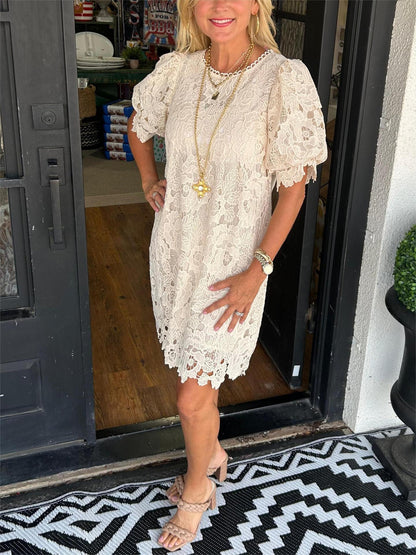 Elegant Comfy  Lace Short Dress