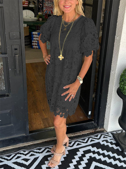 Elegant Comfy  Lace Short Dress