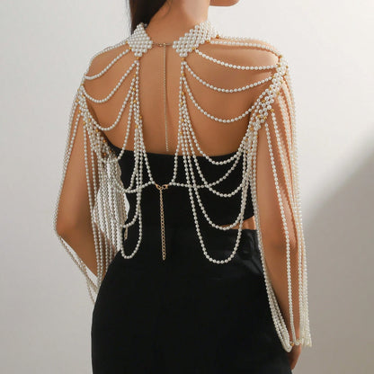 Faux Pearl Body Chain For Wedding, Dance Parties, Banquets, Fashion Show