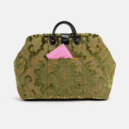 Large Suede Printed Handbag