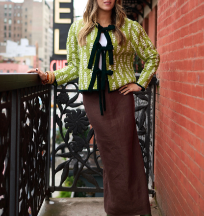 Quilted Henry Jacket | Green Leaf