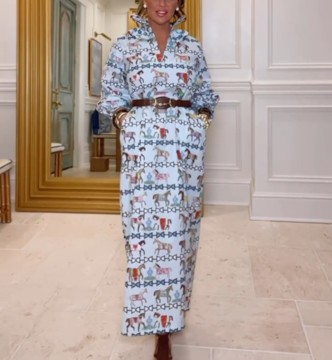 Double Ruffle Collar Dress