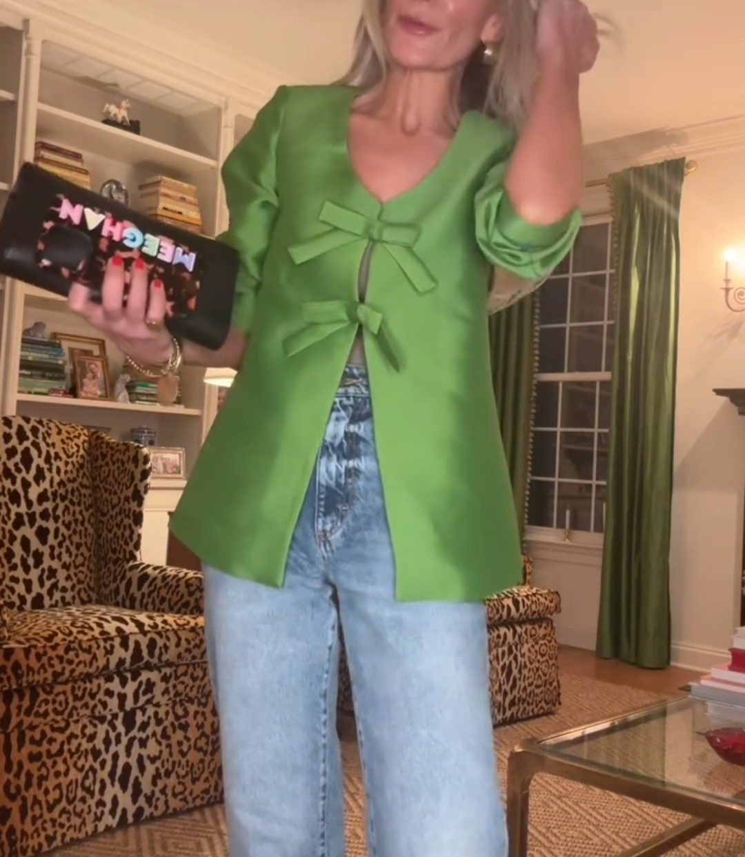 Green Butterfly Button Jacket