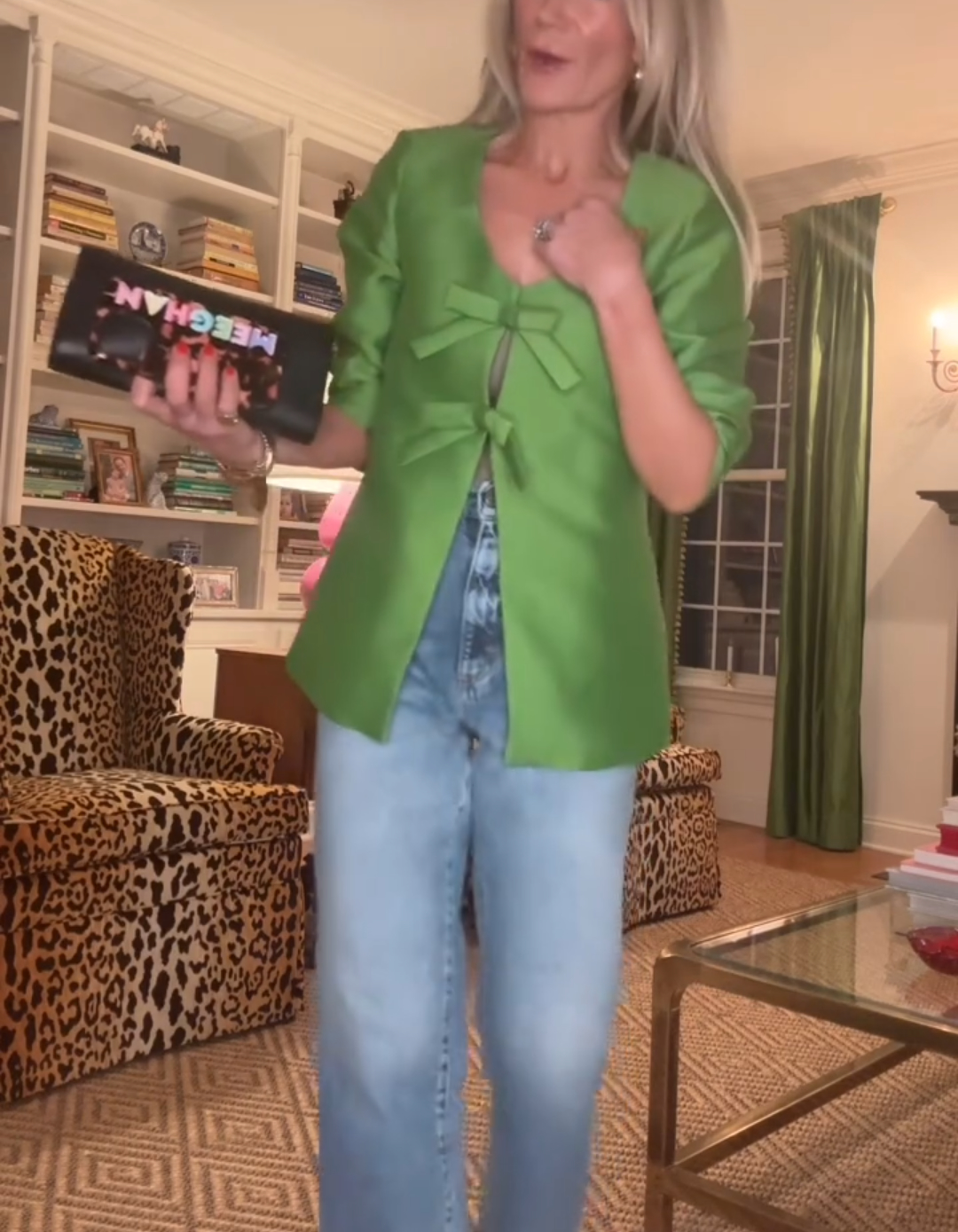 Green Butterfly Button Jacket